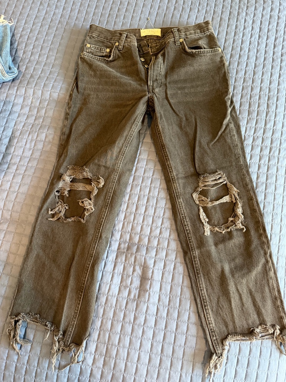 Women’s Distressed Black Ripped Jeans